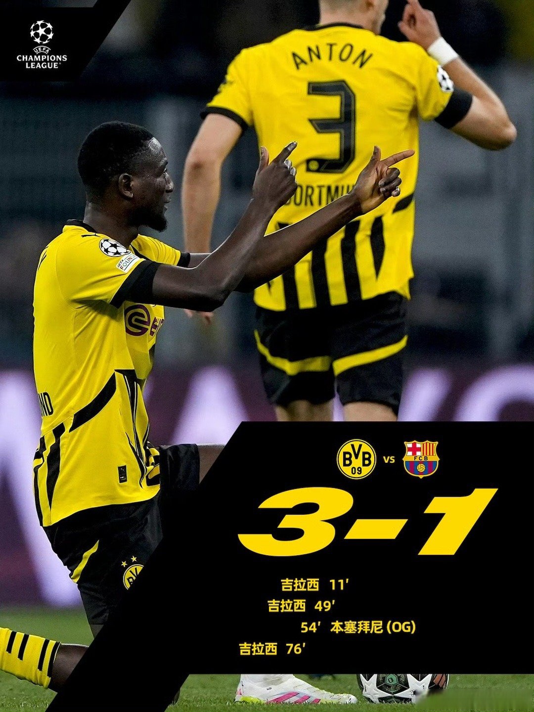 多特蒙德爆冷日本，本泽马关键制胜